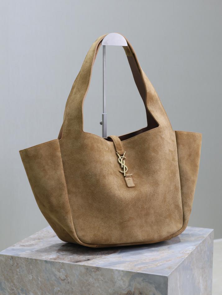 Borsa hobo borsa shopping Bea in pelle scamosciata SAINT LAURENT