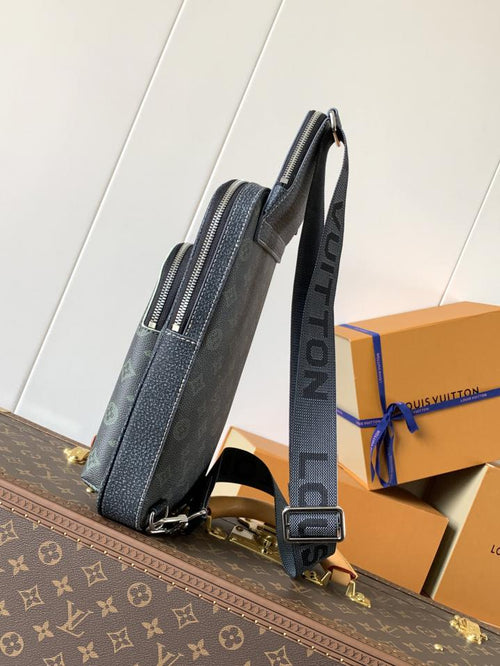 borsa a tracolla AVENUE con chip di transcodifica dell’ordine originale con fiore verde serigrafato