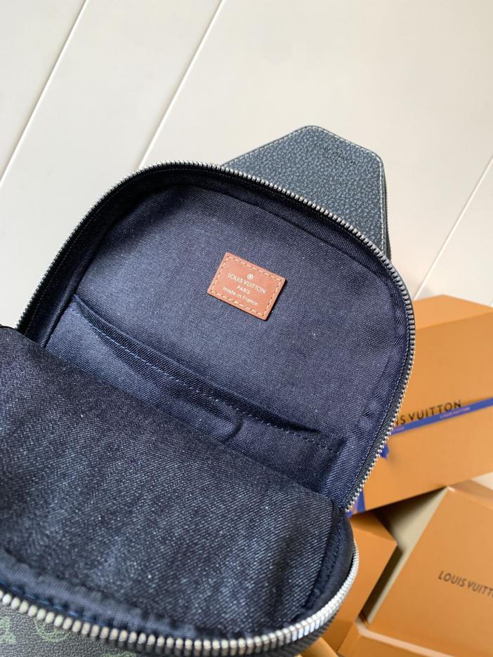 borsa a tracolla AVENUE con chip di transcodifica dell’ordine originale con fiore verde serigrafato