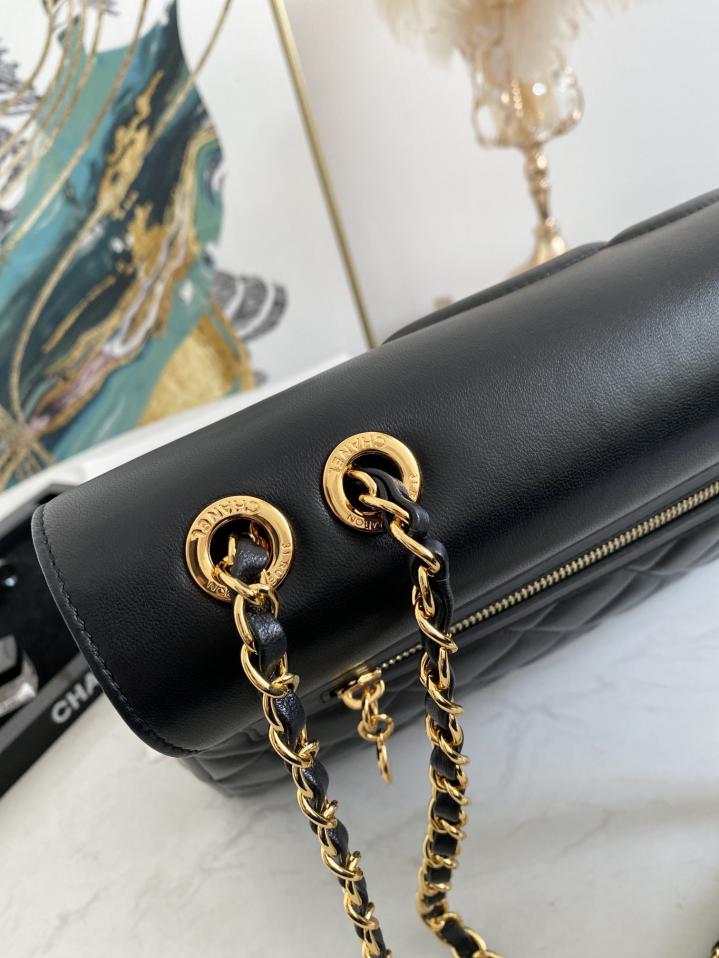 CHANEL nuova borsa a spalla singola con doppia catena