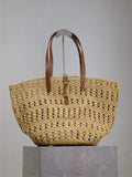 Borsa tote in paglia cava SAINT LAURENT