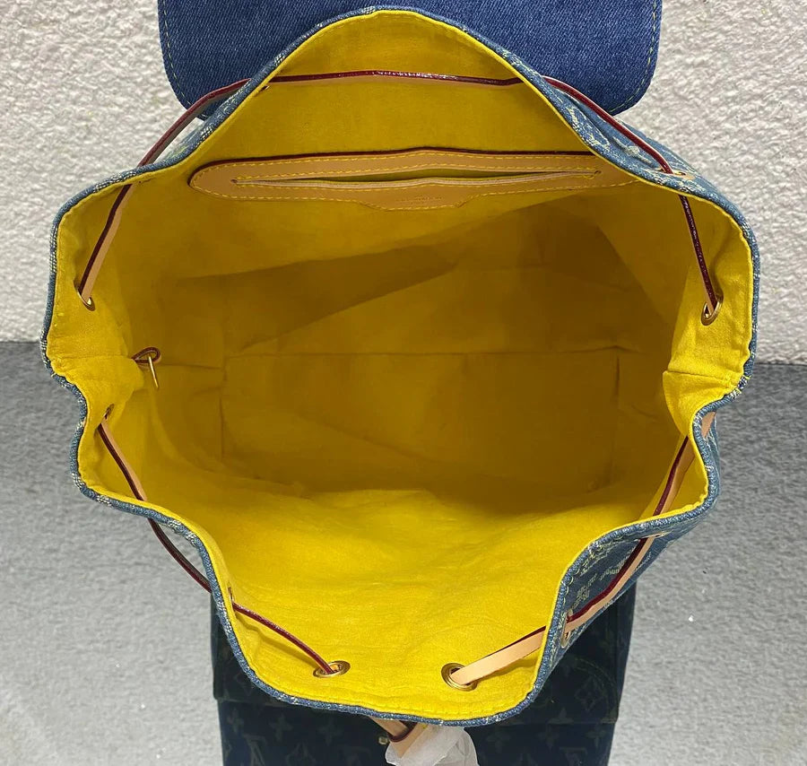 Louis Vuitton Zaino Vintage Pre-Owned Sac à Dos GM in Monogram Denim Blu